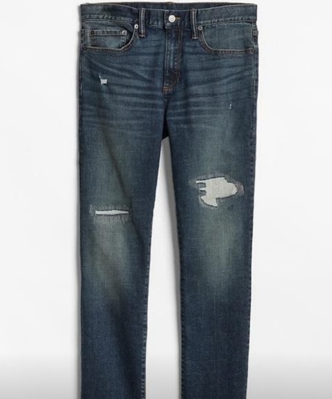 Distressed Skinny Fit Jean's with GapFlex 34x34 - Picture 2 of 3